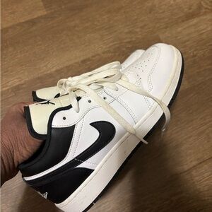 Youth Nike Black and White Sneakers